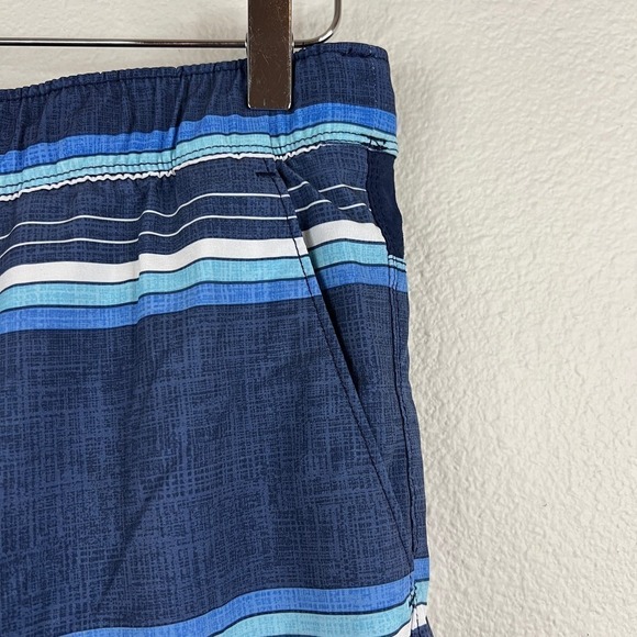 Speedo Tech Volley Men's Swim Trunks Shorts Peacoat Blue Stripe Size S - Picture 5 of 8